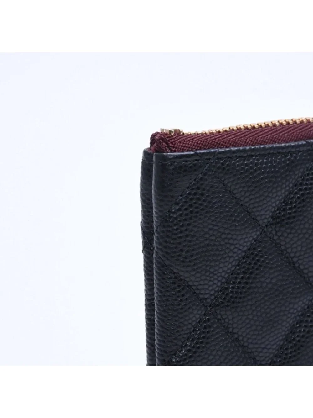 Chanel Classic Mini Pouch Stand CC Logo Caviar Leather